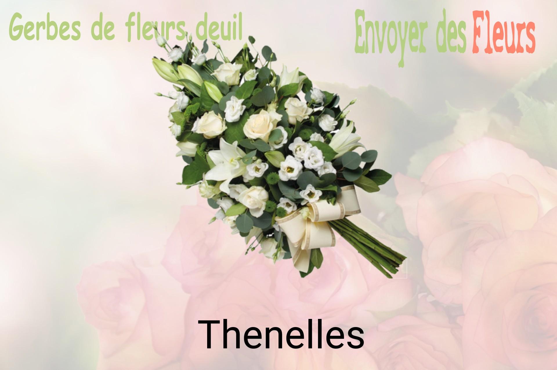 Gerbe de fleurs de deuil livrée à Thenelles